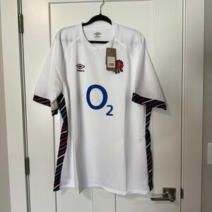 Umbro England RFU Men's Home Replica Rugby Jersey Size 4XL NEW O2 White
